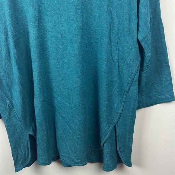 Lou & Grey oversized large teal cowl neck lightweight tunic sweater - Picture 5 of 8